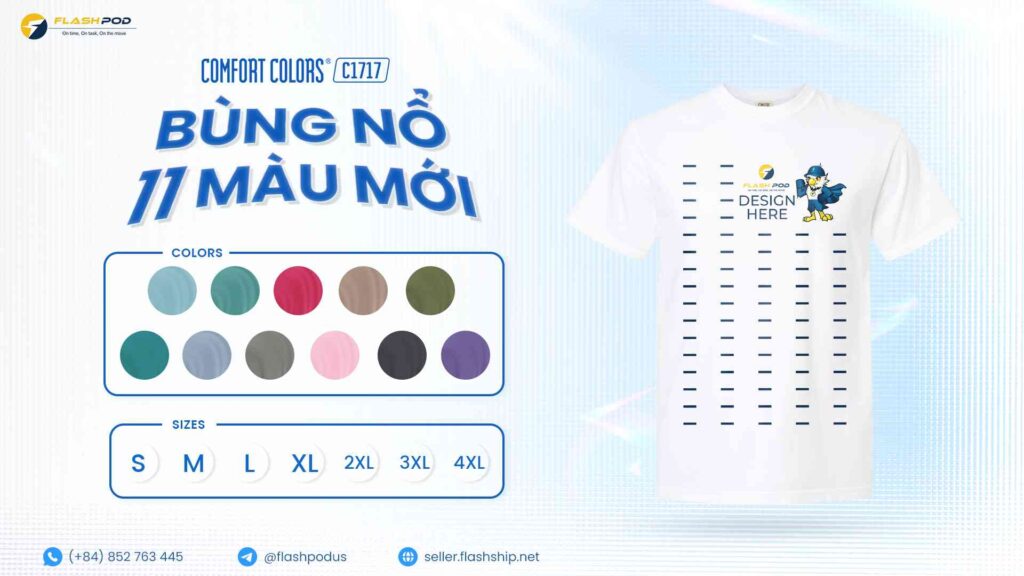 Tại sao Comfort Colors C1717 là Lựa Chọn Vàng cho Ngành POD?